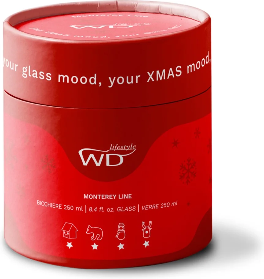 Glas aus Borosilikat 250ml Orange