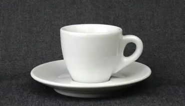 Palermo Espresso Tasse 0.055lt mit Untertasse weiss