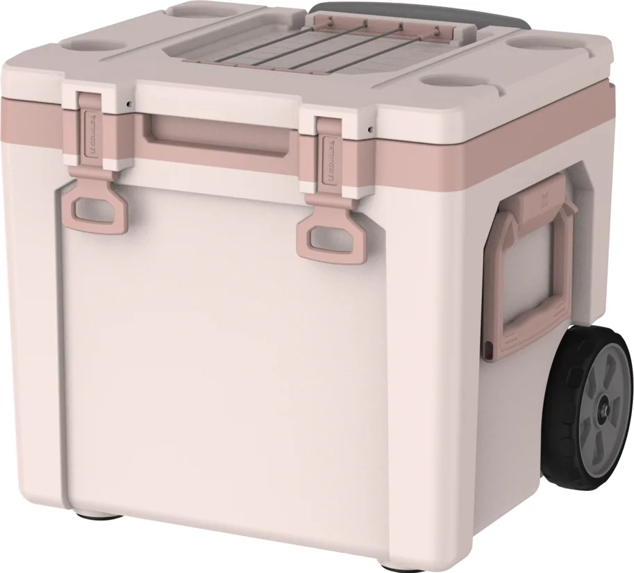 Easy-Carry Outdoor Cooler mit Rollen 47l rose quartz