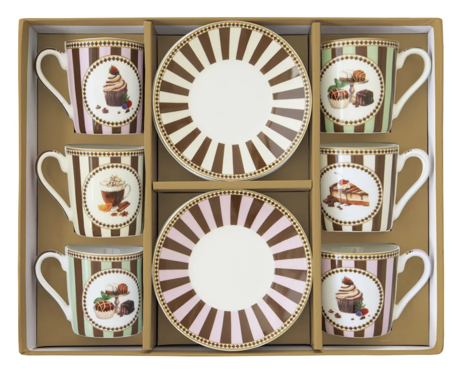 6er Set Sweet Moments Espressotasse 100ml Porzellan