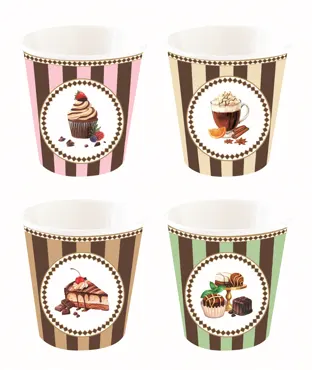 4er Set Sweet Moments Espressotasse 100ml Porzellan