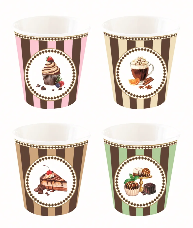 4er Set Sweet Moments Espressotasse 100ml Porzellan
