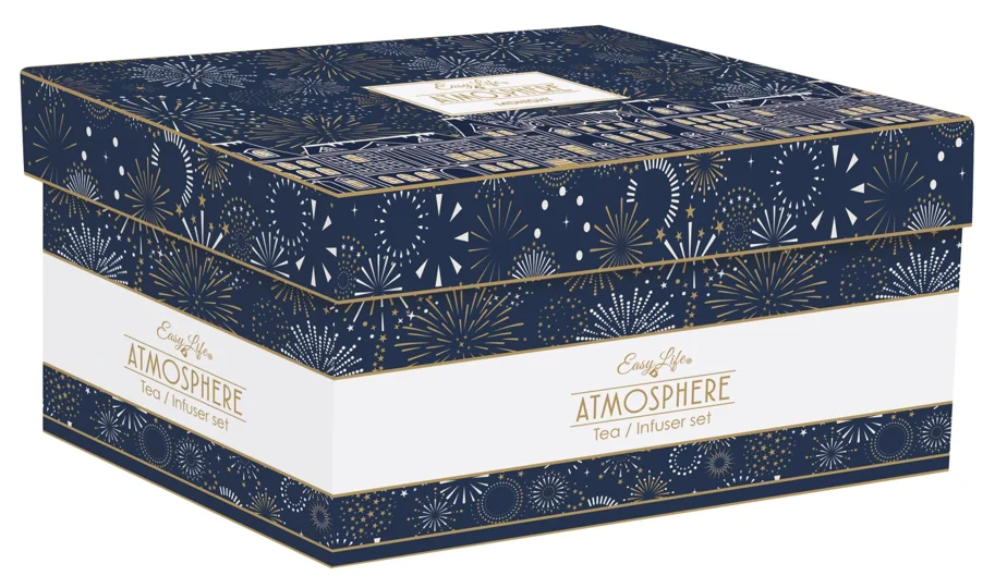 Midnight Teeset Teekanne 600ml mit zwei Tassen Porzellan