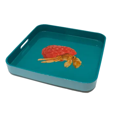 Tablett quadratisch 34x34cm Krebs