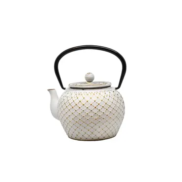 Teekanne aus Gusseisen 1.2l weiss
