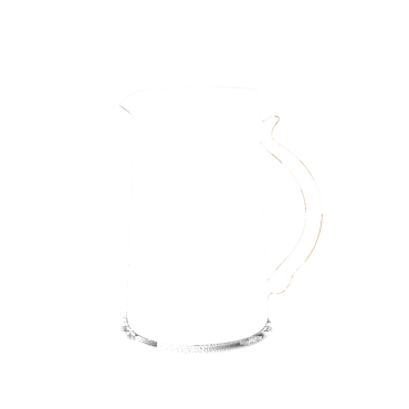 Krug aus Borosilikatglas Hund