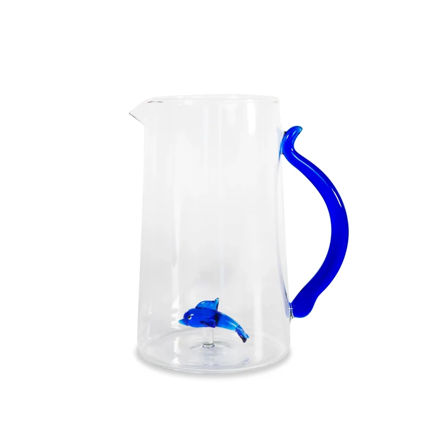 Krug aus Borosilikatglas Delfin