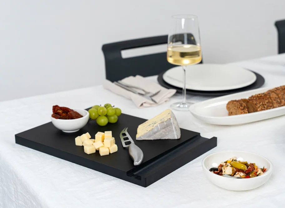 Käse-Set mit Messer Duracore 36.5x25x2cm schwarz
