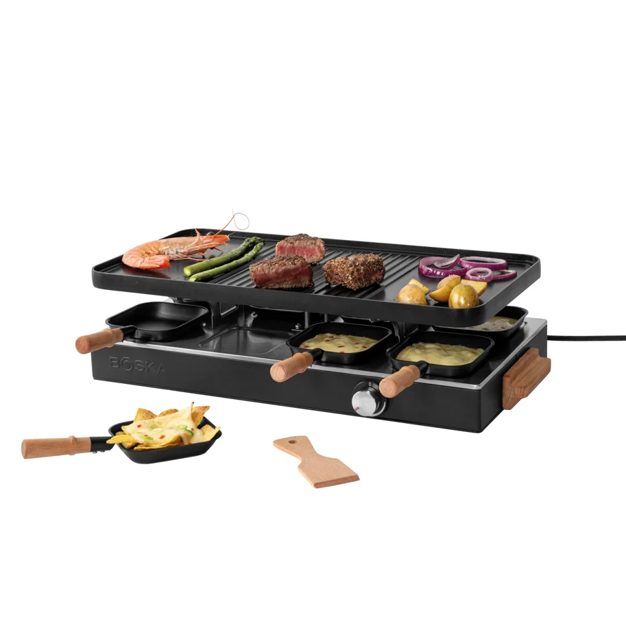 Party Raclette für 8 Personen 53.4x26cm H14.5cm Buche