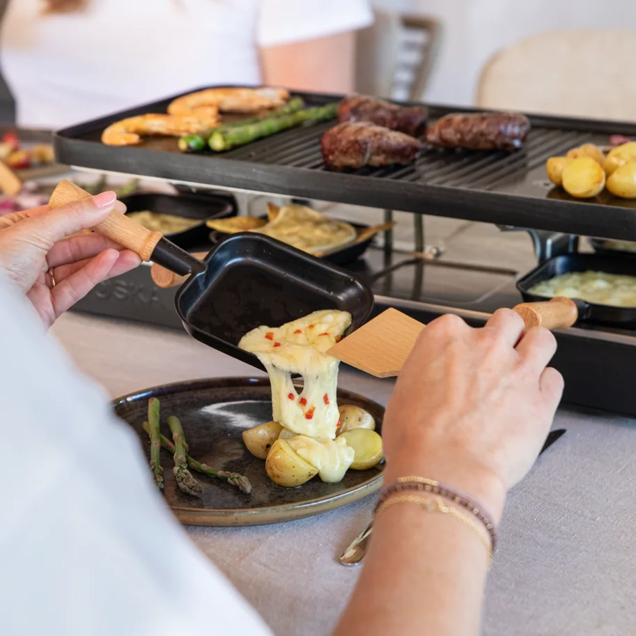 Party Raclette für 8 Personen 53.4x26cm H14.5cm Buche