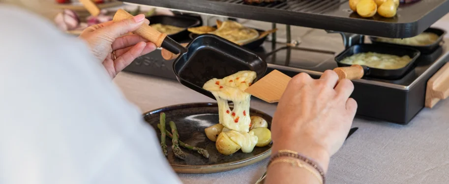 Party Raclette für 8 Personen 53.4x26cm H14.5cm Buche