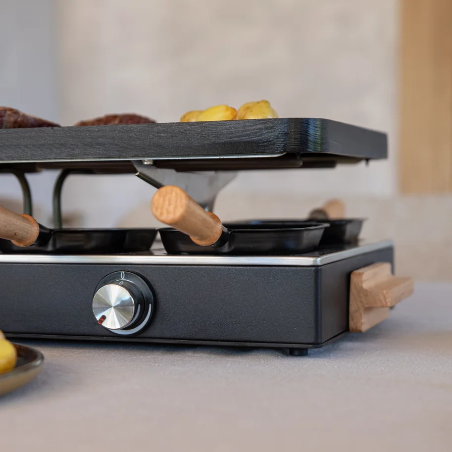 Party Raclette für 8 Personen 53.4x26cm H14.5cm Buche