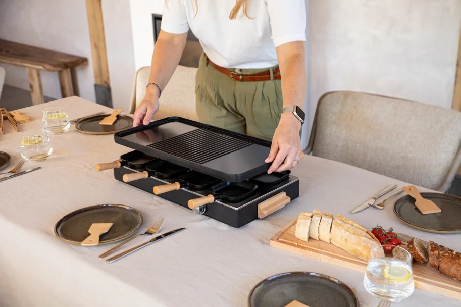 Party Raclette für 8 Personen 53.4x26cm H14.5cm Buche