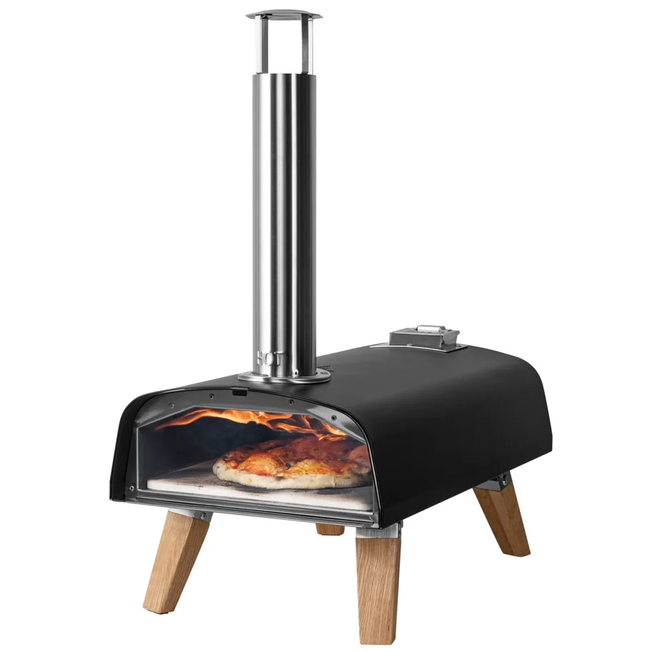 Pro Pizza Ofen für Pellets 69.9x36cm H72.5cm Eiche
