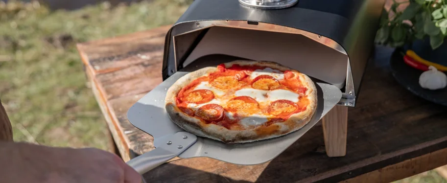 Pro Pizza Ofen für Pellets 69.9x36cm H72.5cm Eiche