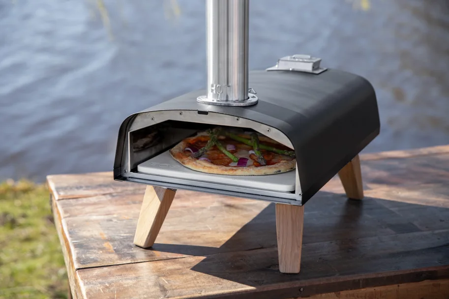 Pro Pizza Ofen für Pellets 69.9x36cm H72.5cm Eiche