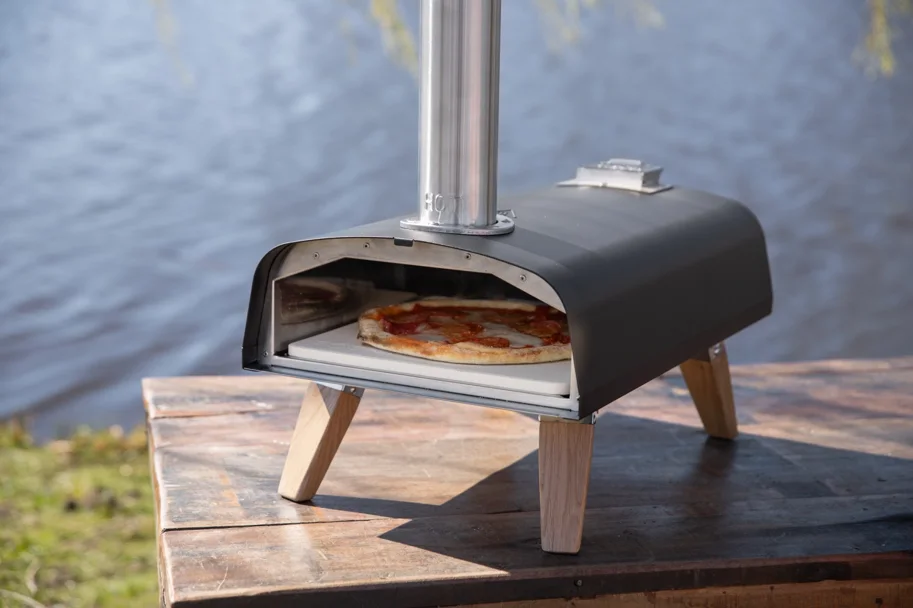 Pro Pizza Ofen für Pellets 69.9x36cm H72.5cm Eiche