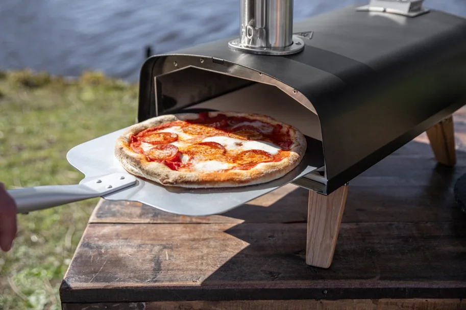 Pro Pizza Ofen für Pellets 69.9x36cm H72.5cm Eiche
