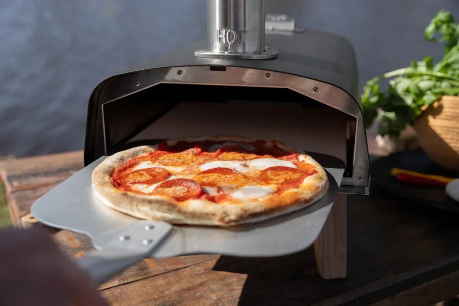 Pro Pizza Ofen für Pellets 69.9x36cm H72.5cm Eiche
