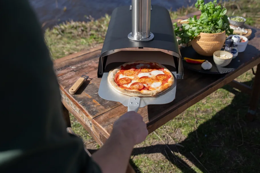 Pro Pizza Ofen für Pellets 69.9x36cm H72.5cm Eiche