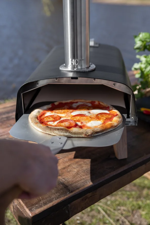 Pro Pizza Ofen für Pellets 69.9x36cm H72.5cm Eiche