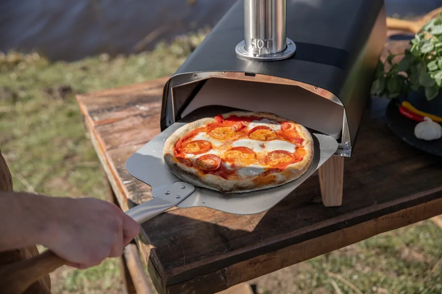 Pro Pizza Ofen für Pellets 69.9x36cm H72.5cm Eiche