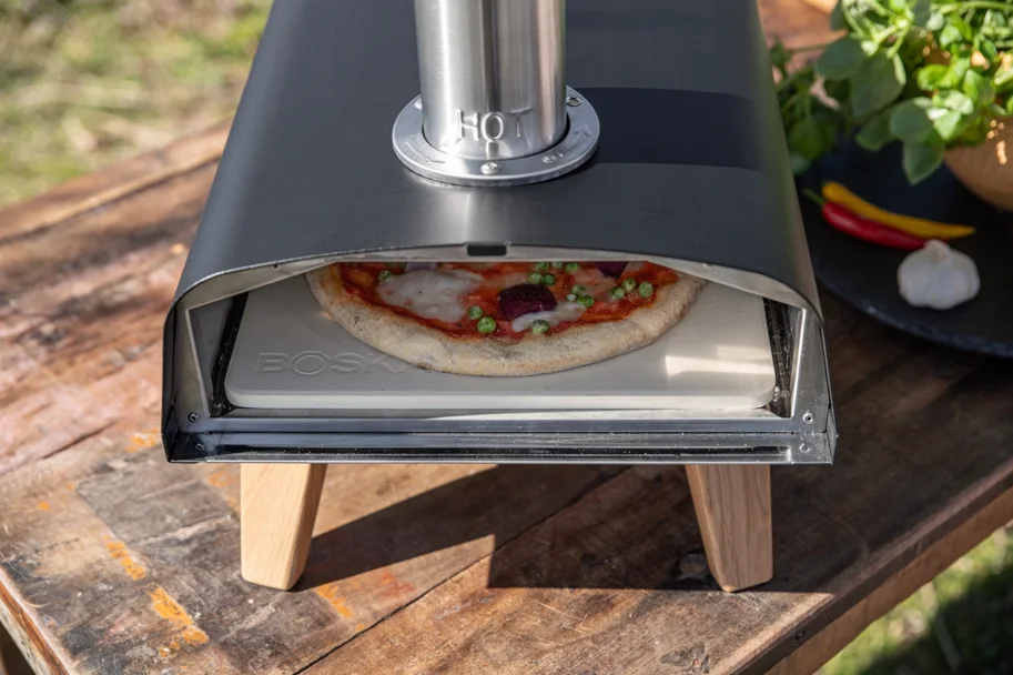 Pro Pizza Ofen für Pellets 69.9x36cm H72.5cm Eiche