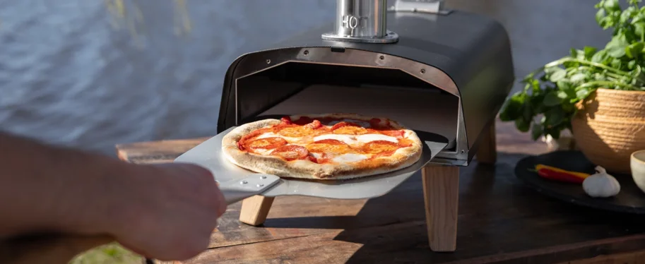 Pro Pizza Ofen für Pellets 69.9x36cm H72.5cm Eiche