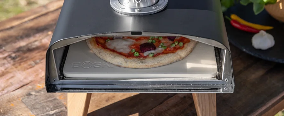 Pro Pizza Ofen für Pellets 69.9x36cm H72.5cm Eiche
