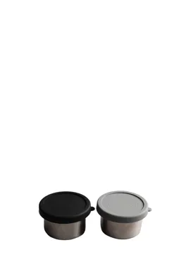 2er Set Snack Container 100ml Dark Grey/Matte Black