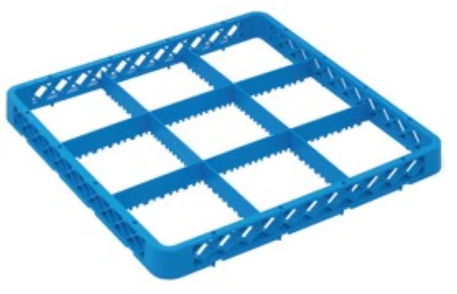 Aufsatz zu Gläser Spülkorb 9 Fächer blau