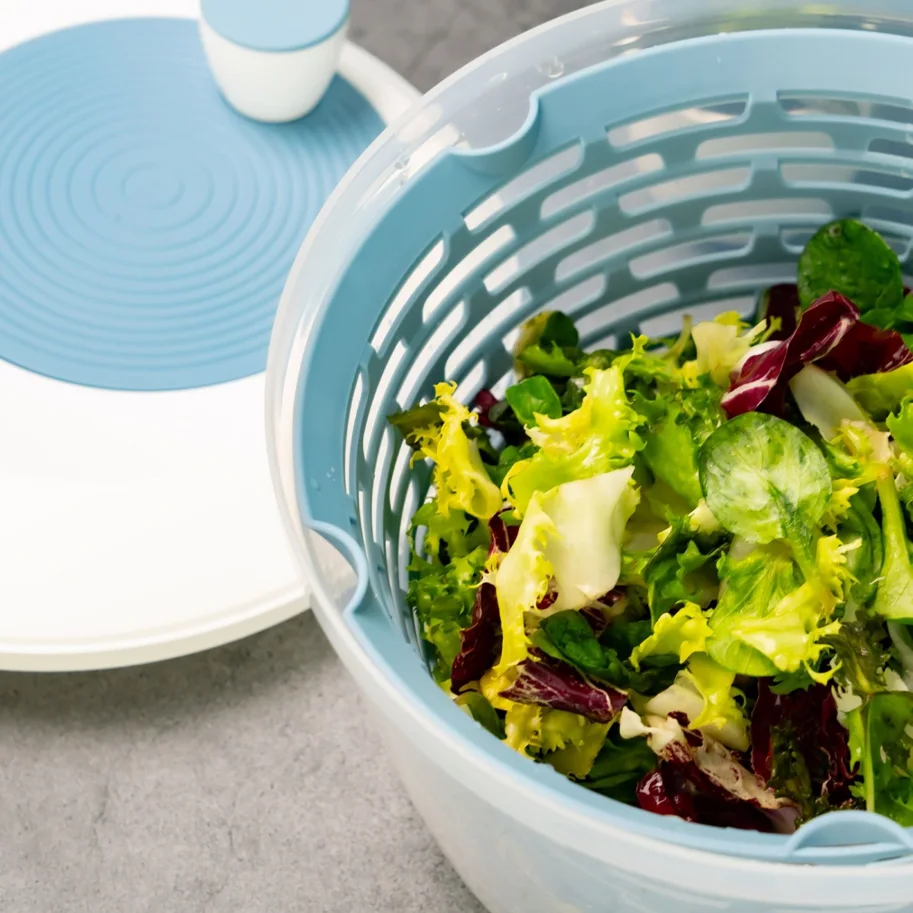 Spinderella Salatschleuder 4.4l rutschfest, blau