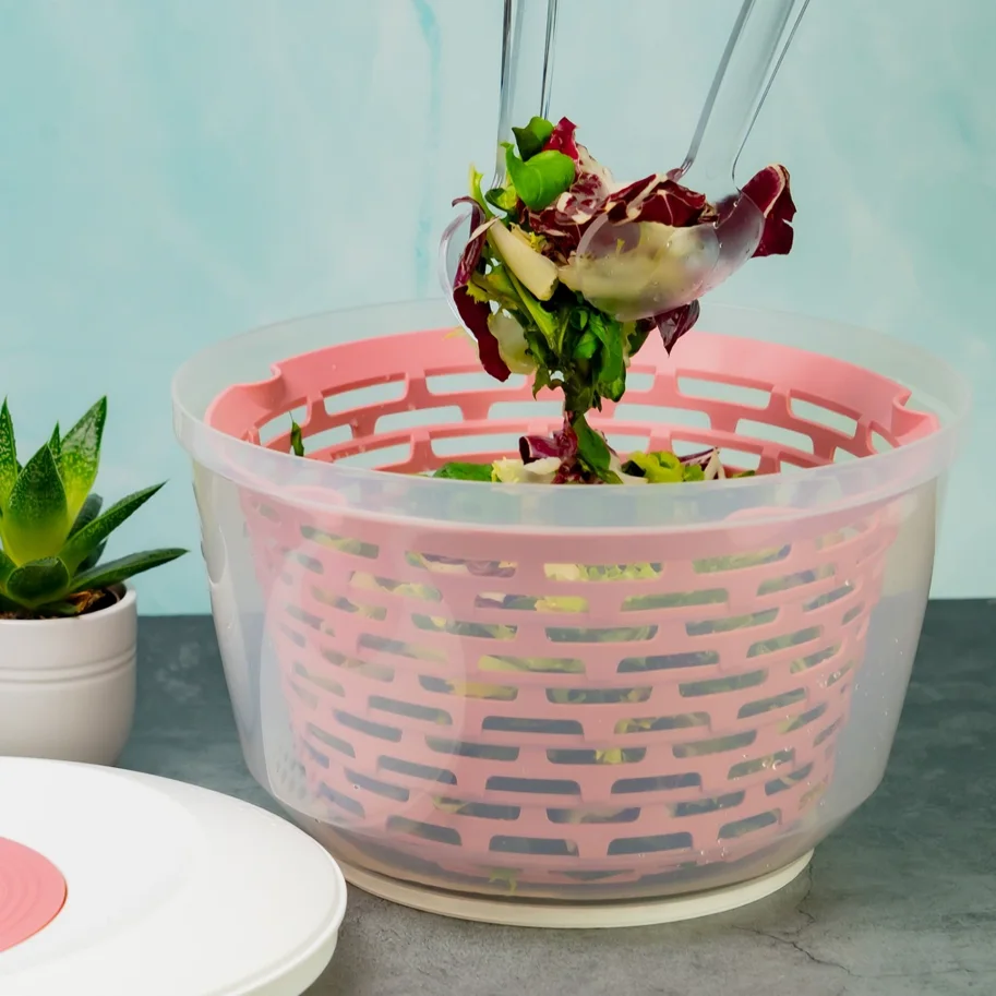 Spinderella Salatschleuder 4.4l rutschfest, rosa
