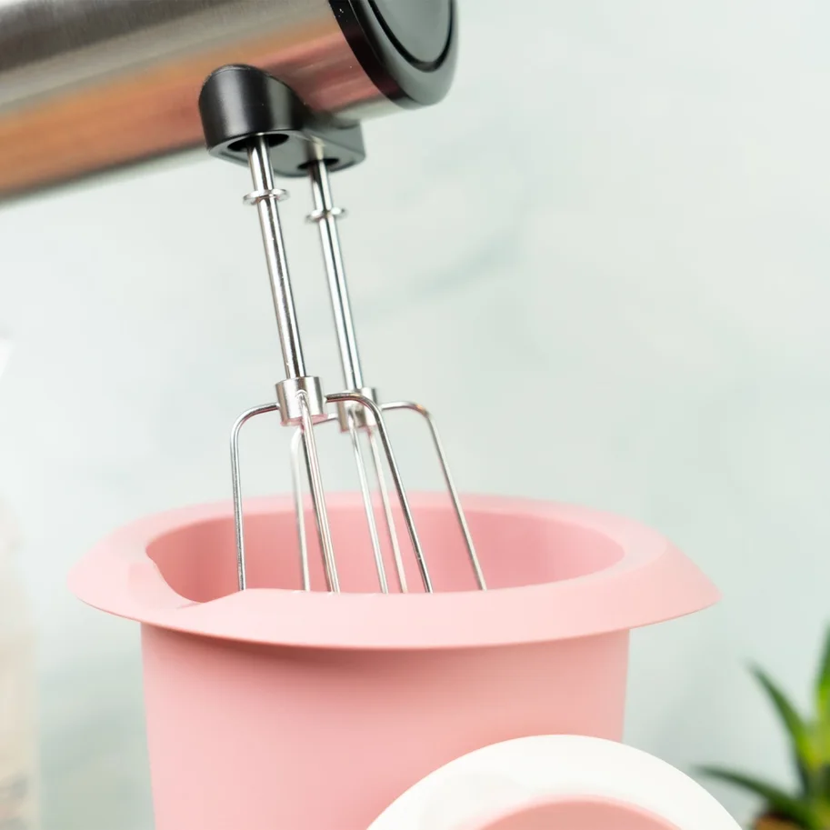 Quirltopf mit Spritzschutz 1l rosa
