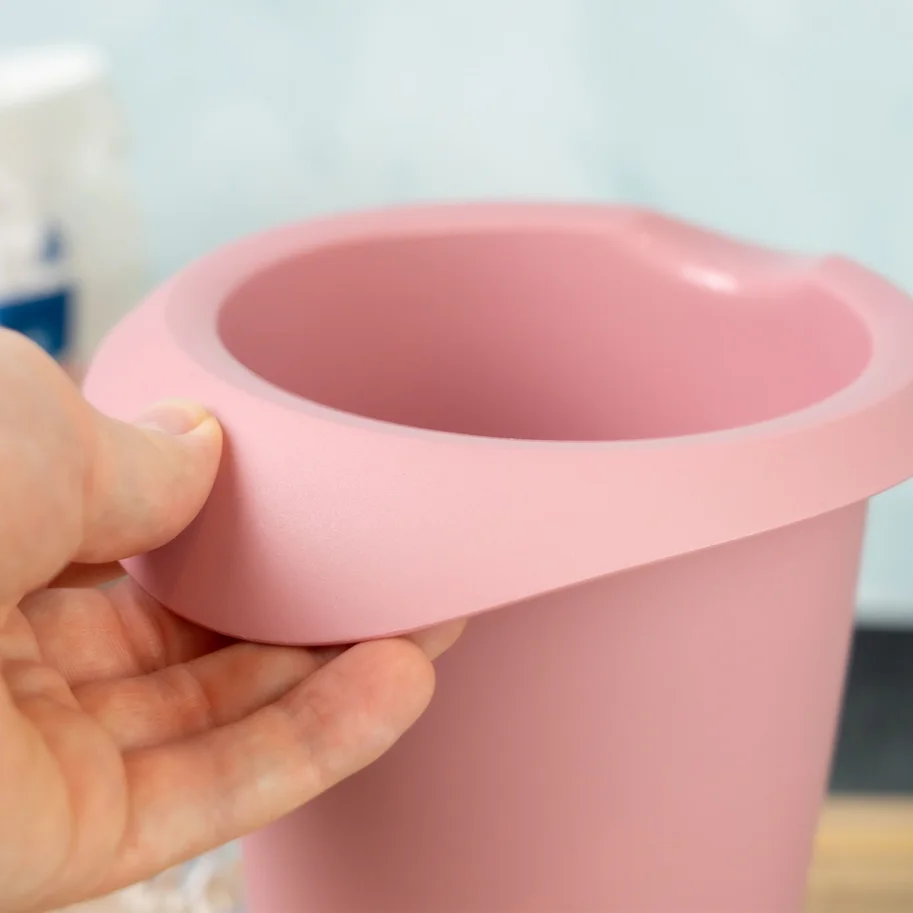 Quirltopf mit Spritzschutz 1l rosa