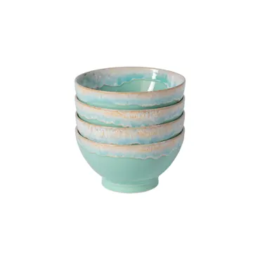 4er Set Latte Bowls Schale 550ml D14.5cm H8cm aqua