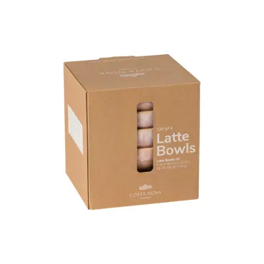 4er Set Latte Bowls Schale 550ml D14.5cm H8cm soft pink