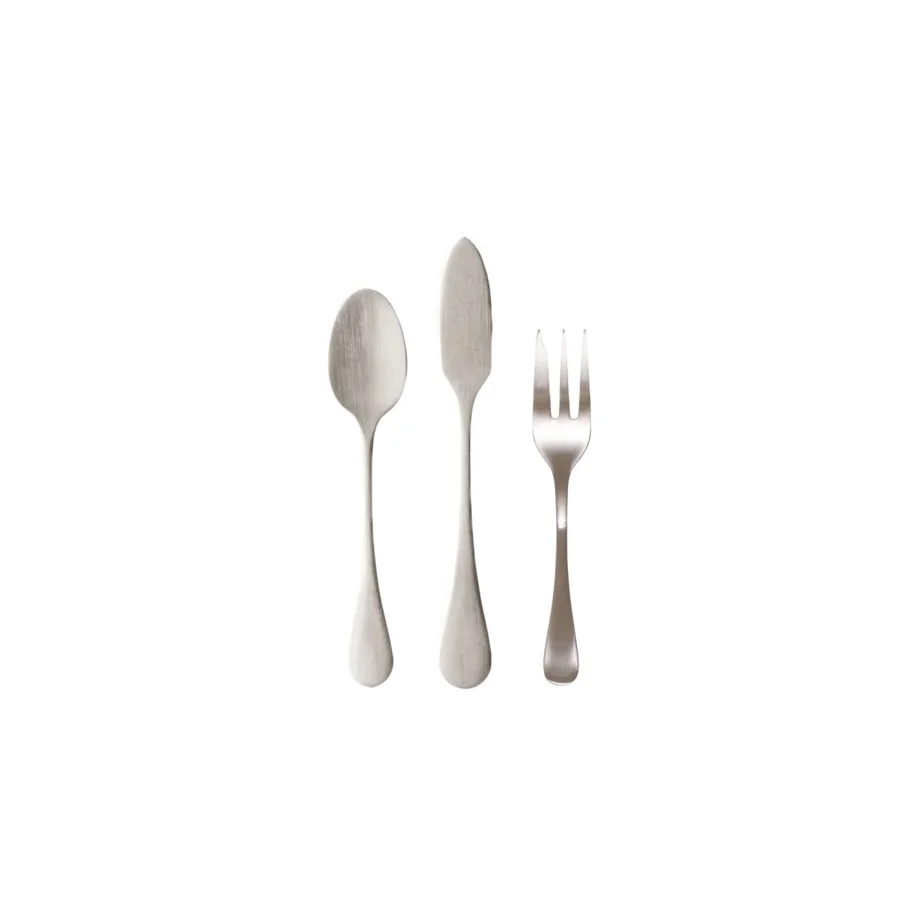 Antigo Aperó-Besteckset 3tlg D10.3cm H5cm silber matt