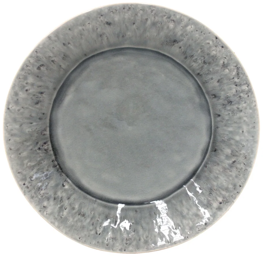 Madeira Teller D28cm H3.4cm grau