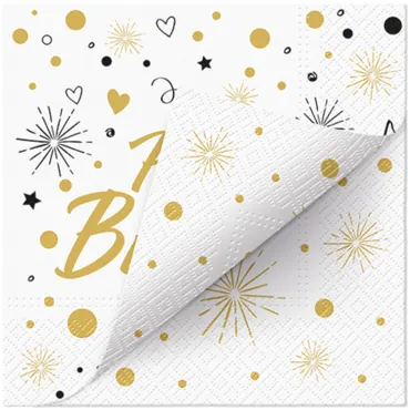 20er Set Papierservietten Doppeldruck Party 33x33cm