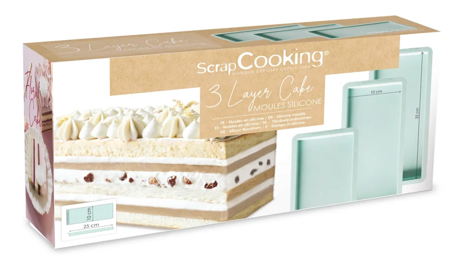 2er Set Backform für Schichtkuchen Silikon