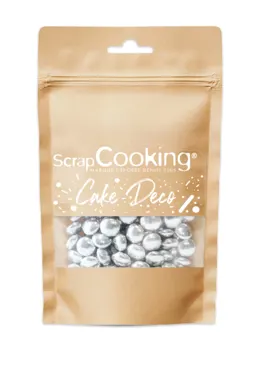Deko Schoko Perlen silber 60g