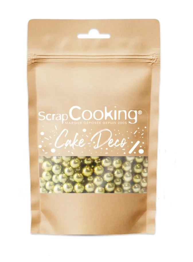 Zuckerstreusel Perlen gold 60g