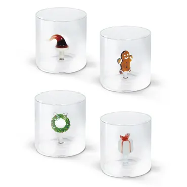4er Set Glas aus Borosilikat 250ml 1.0 Weihnachtsdekoration