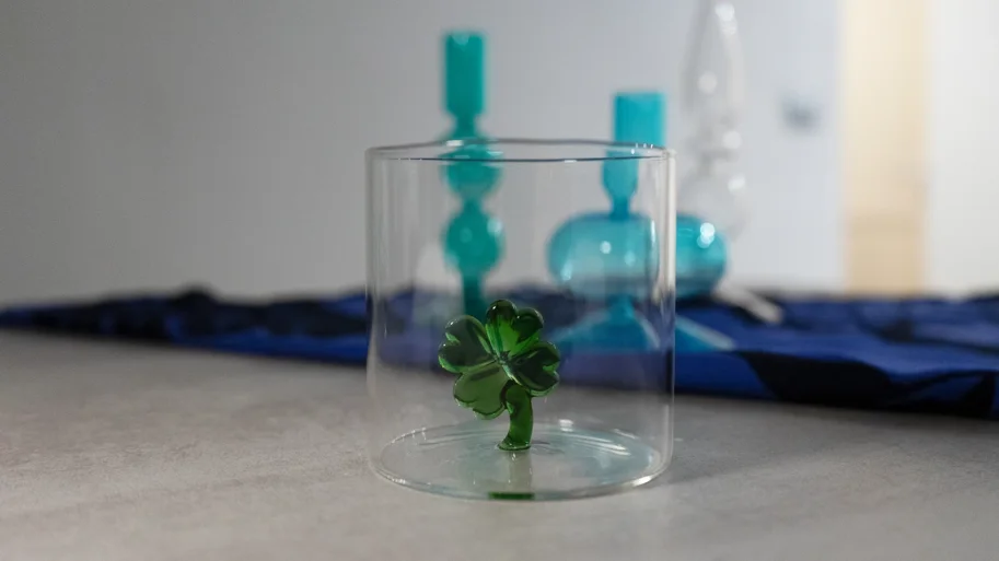 Glas aus Borosilikat 250ml Kleeblatt