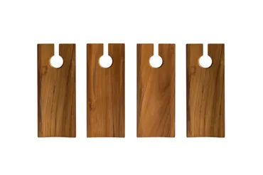 4er Set Bistro Cateringplatte für Weinglas und Canapes