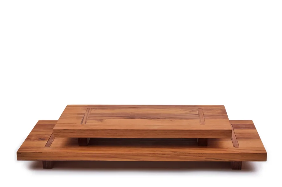 Bistro Servierplatte 38x18x4.6cm mit Füssen S