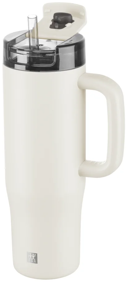 Thermo Plus Thermobecher mit Strohhalm 900ml Cream