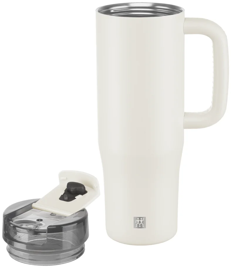 Thermo Plus Thermobecher mit Strohhalm 900ml Cream