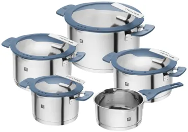 5tlg. Simplify Kochtopfset Taubenblau